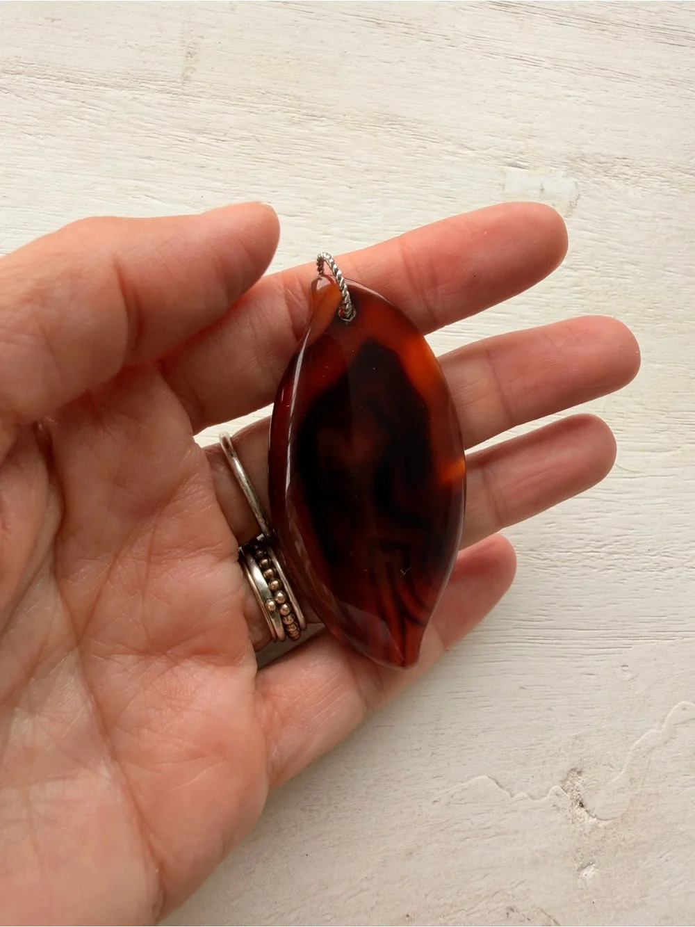 Vintage and handmade pendants Amber & Carnelian Charm Pendant lot